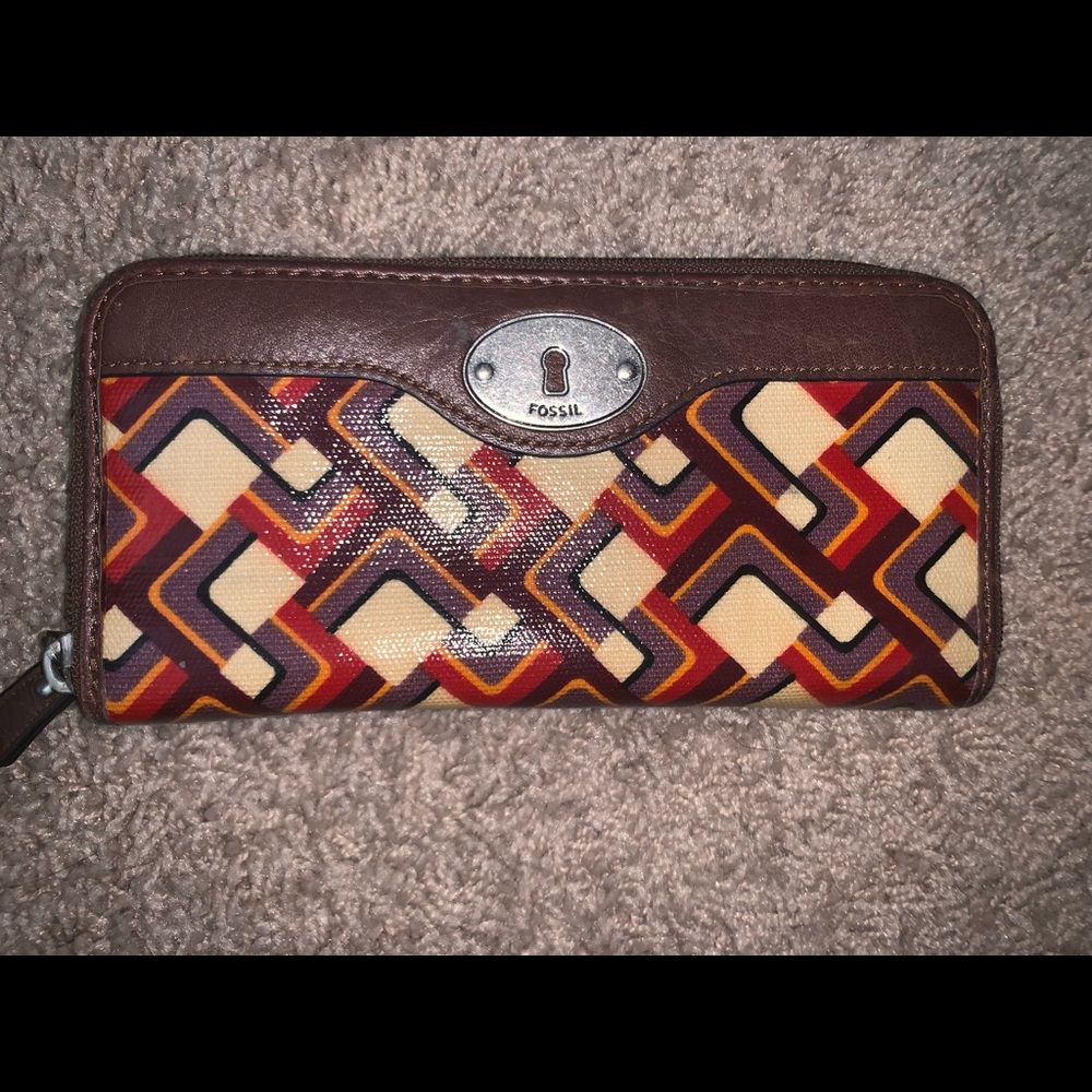 Leather FOSSIL keeper wallet